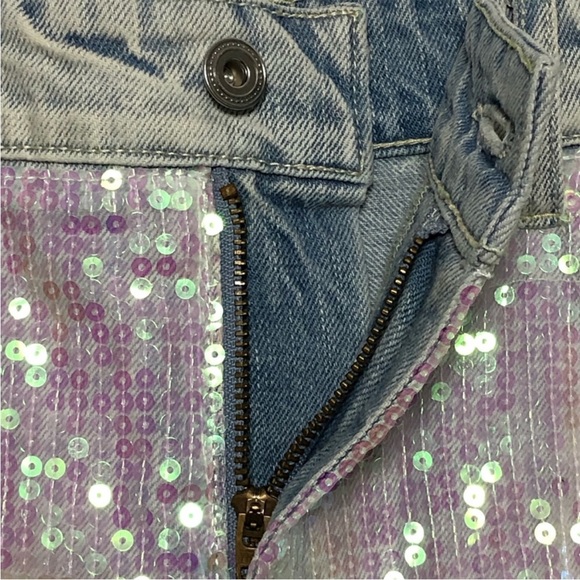 Sunset + Spring mermaid sequin shorts, sz 27 NWT. Runs slightly small - Picture 4 of 8